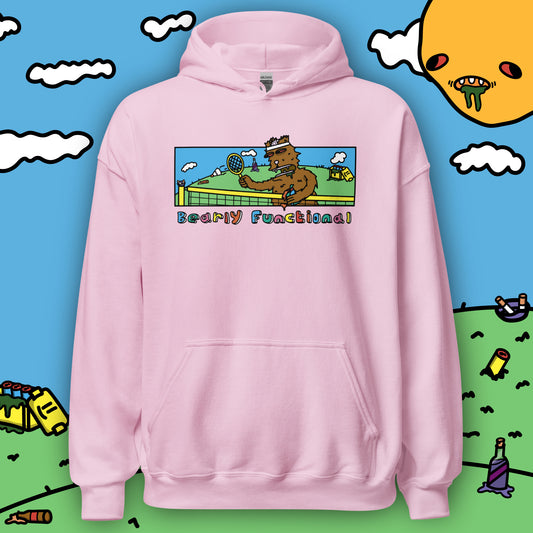 Bearly Functional Hungover Bear: Pullover Hoodie