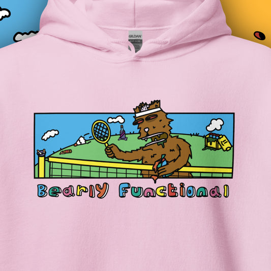 Bearly Functional Hungover Bear: Pullover Hoodie