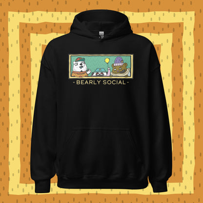 Bearly Social: Pullover Hoodie