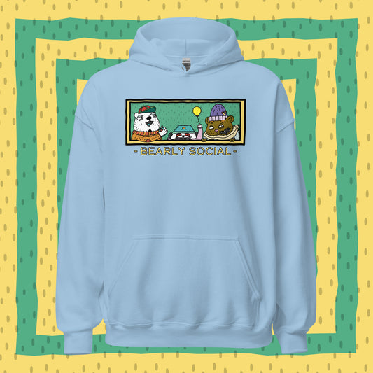 Bearly Social: Pullover Hoodie