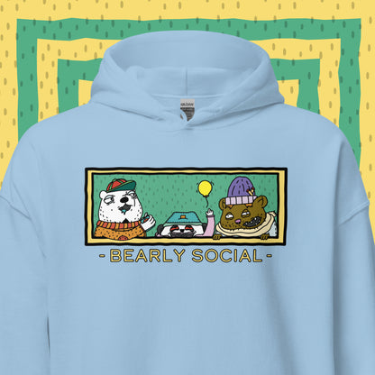 Bearly Social: Pullover Hoodie