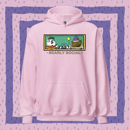 Bearly Social: Pullover Hoodie