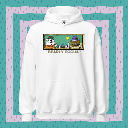 Bearly Social: Pullover Hoodie
