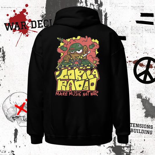 Gorila Radio "Make Music Not War": Pullover Hoodie