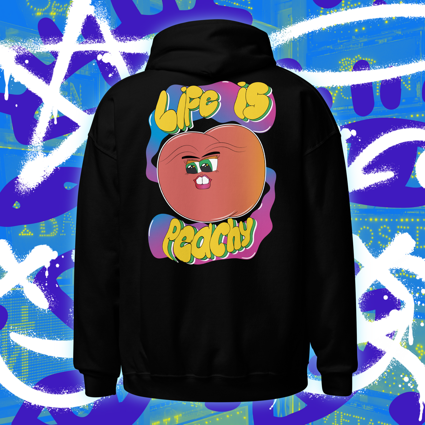 Life Is Peachy: Pullover Hoodie