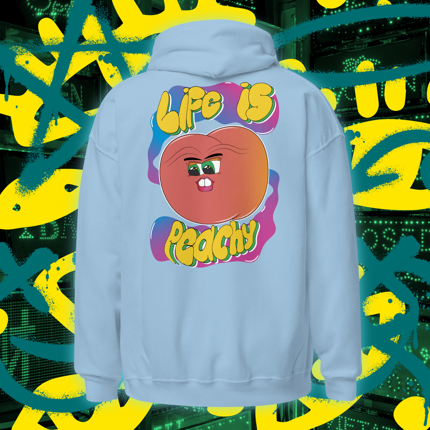 Life Is Peachy: Pullover Hoodie