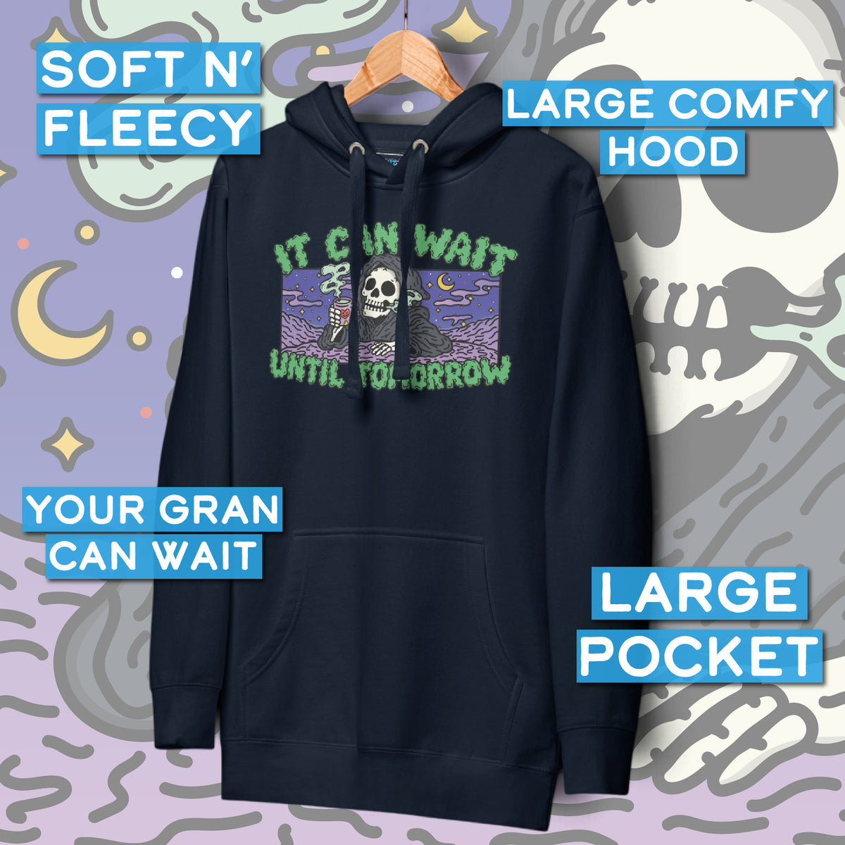 It Can Wait Until Tomorrow Pullover Hoodie (Unisex)